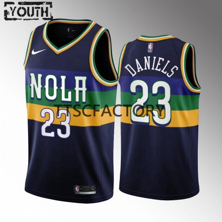 Maglia NBA New Orleans Pelicans Dyson Daniels 23 Nike 2022-23 City Edition Navy Swingman - Bambino